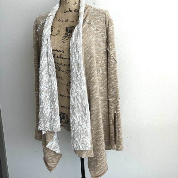 Free People Knit Cardigan Open Waterfall Front M - Picture 1 of 12